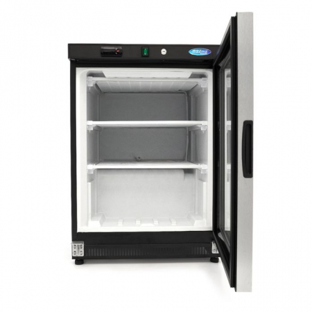 Congelator negru 200 litri cu usa sticla si 3 compartimente [2]