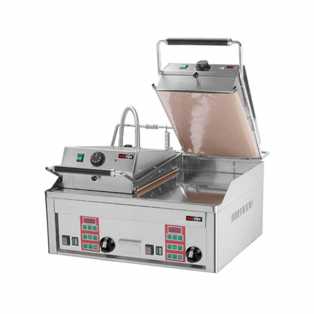 Gratare contact grill - Contact grill neted dublu cu banda de teflon 480x650 mm, 12 kW, 400V, FTHC60ED+2xKD30T