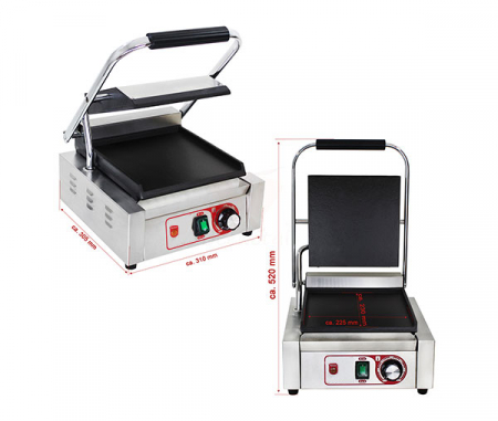 Contact grill panini simplu cu placa neteda, 230V, 1,8kW, BKG3 [2]