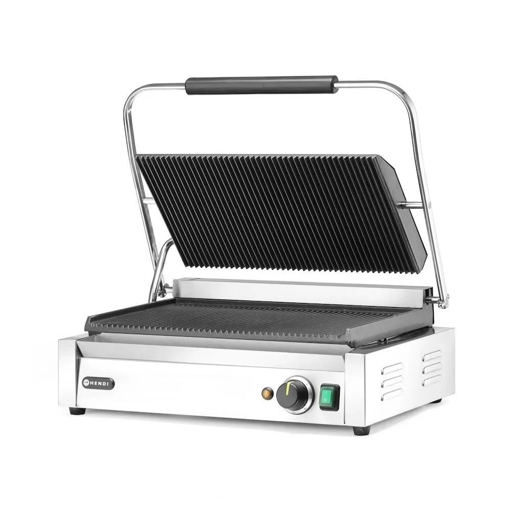 Contact grill Panini XL, 2700W, striat, cu tava colectare [3]