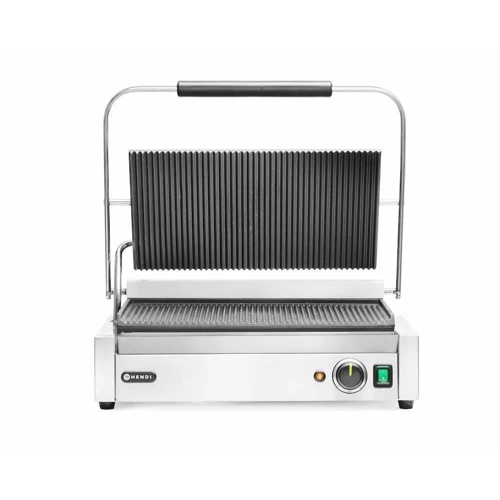 Gratare contact grill - Contact grill Panini XL, 2700W, striat, cu tava colectare