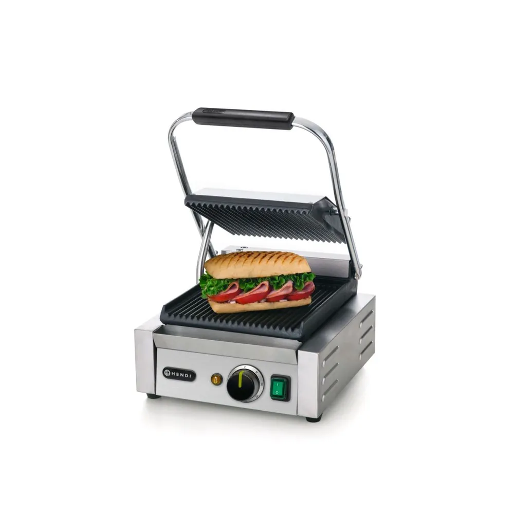 Contact grill striat, 1800W, placi fonta ceramica, 22x23 cm [4]