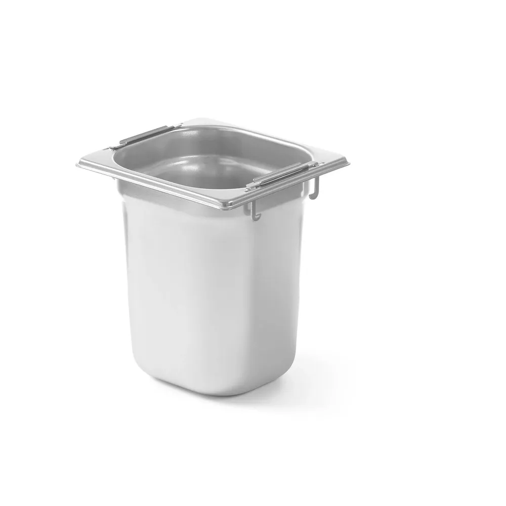 Tavi gastronomice inox - Container Gastronorm GN 1/6, inox, 3.4L, cu manere