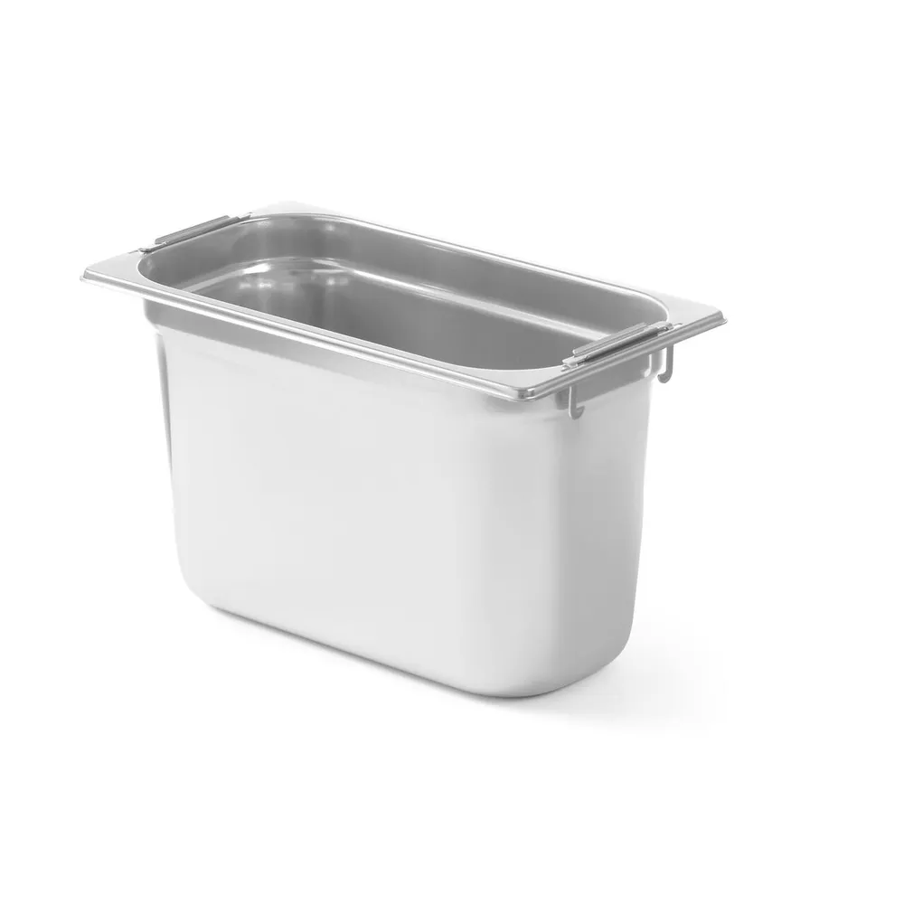 Tavi gastronomice inox - Container GN 1/3, inox, manere retractabile