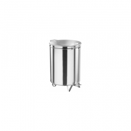 Cosuri gunoi inox - Container pentru deseuri cu roti de 50 litri, ø 390x600(h) mm, AV4667