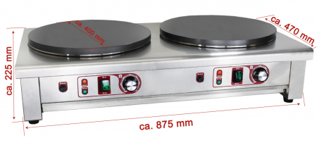 Crepiera electrica 2x400 mm, 230V, 6kW, BC40-2 [3]