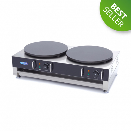 Plite clatite profesionale - Crepiera electrica dubla pentru clatite 2xØ400 mm, 2x3kW, 230V