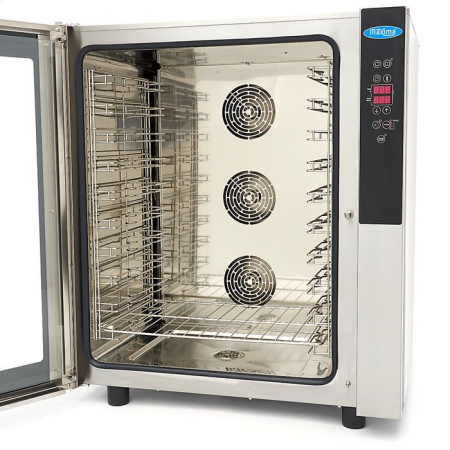 Cuptor Combi cu aburi 10 tavi 1/1 GN, digital, 400V, 11800W [4]