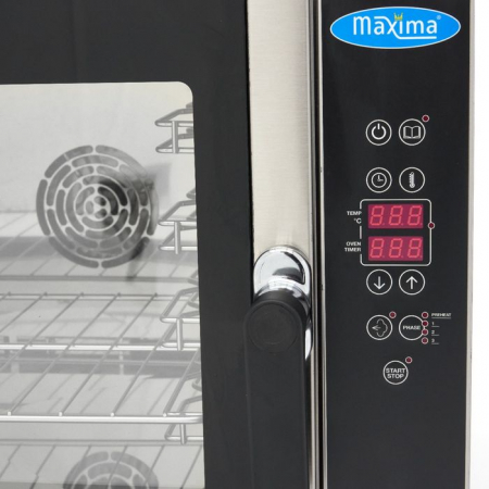 Cuptor Combi cu aburi 4 tavi 1/1 GN, digital, 400V, 6500W [1]