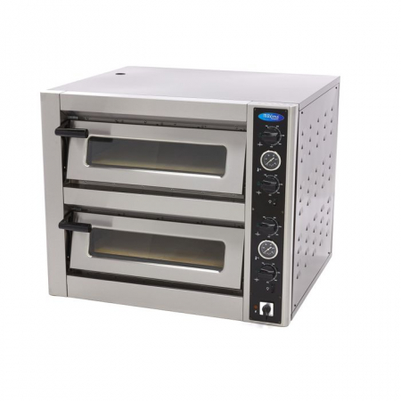 Echipamente Pizza - Cuptor pizza 8 x Ø30cm, dublu, izolare termica, putere 10000W