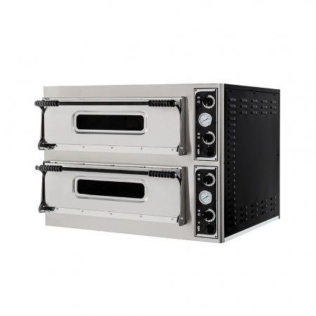 Cuptoare pizza profesionale - Cuptor pizza electric 4+4 pizze, Ø 32 cm, 12,0 kW, 400V