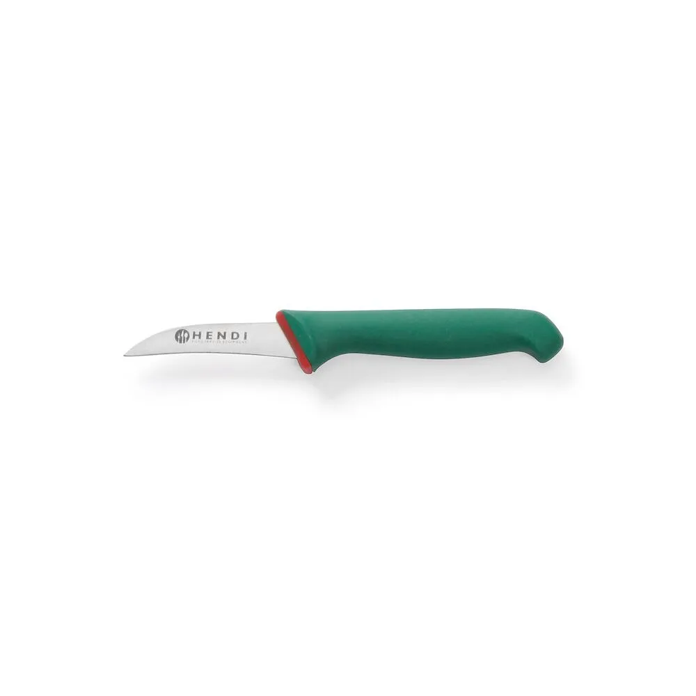Bucatarie calda - Cutit curbat, maner ergonomic verde, 170 mm, lama inox