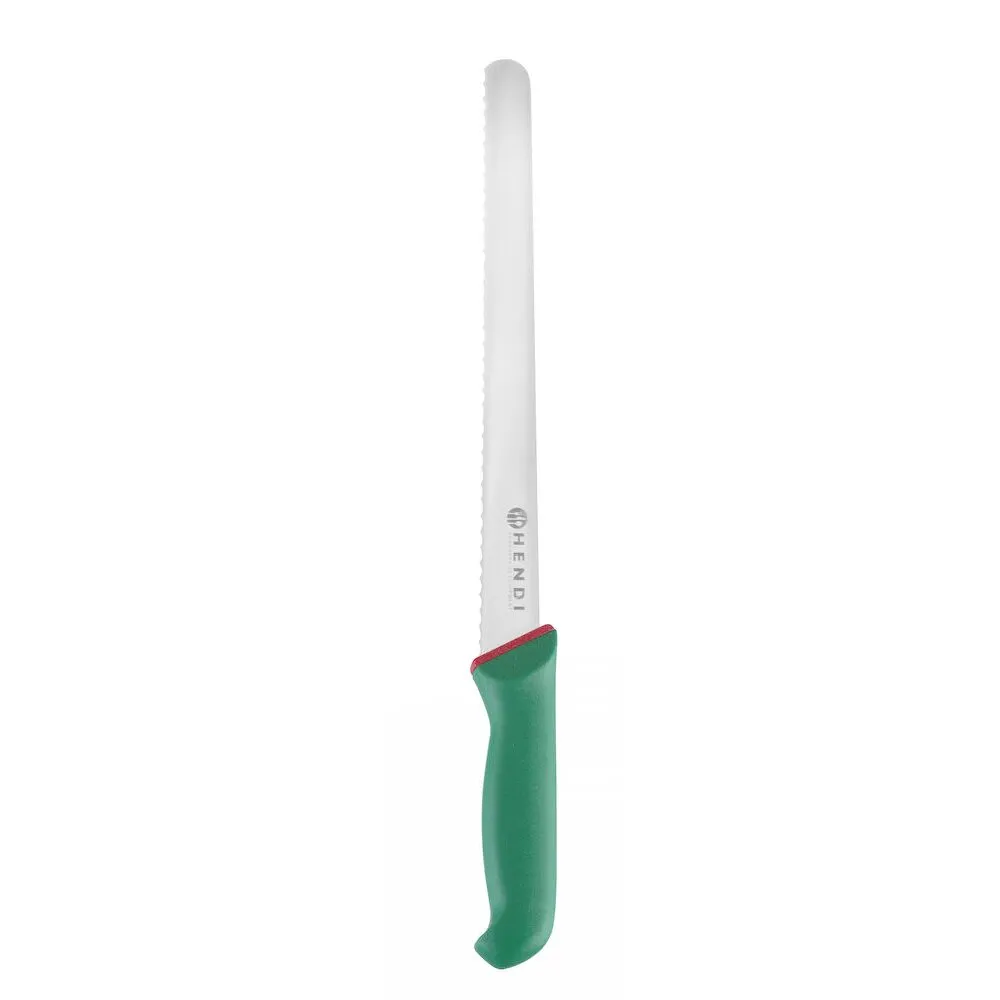 Bucatarie calda - Cutitul painii, 420 mm, maner ergonomic verde, inox