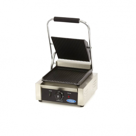 Gratare contact grill - Contact grill striat panini sandwich, 230V, 1800 W, 220×235 mm