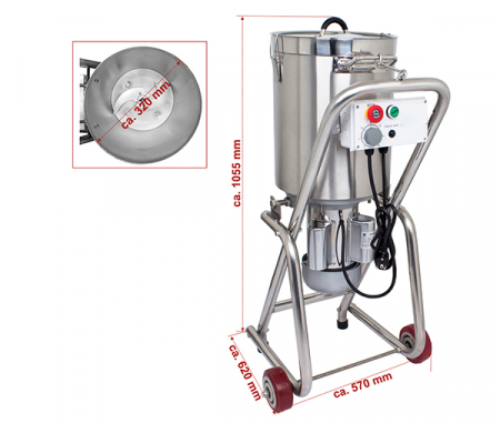 Cutter electric profesional de bucatarie 30 litri, 230V, 1,5kW, BKK-30 [2]