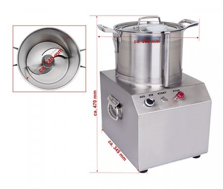 Cutter profesional electric 7 litri, 230V, 0,75kW, BKK-6 [1]