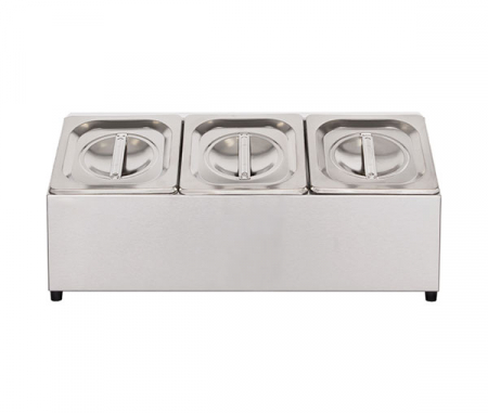 Tavi gastronomice inox - Cuve inox pentru ingrediente 3 GN1/6 BGN-3