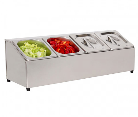 Cuve inox pentru ingrediente 4 GN1/6 BGN-4 [1]