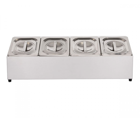 Tavi gastronomice inox - Cuve inox pentru ingrediente 4 GN1/6 BGN-4