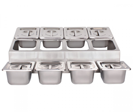 Cuve inox pentru ingrediente 8 GN1/6 BGN8-Duo [5]