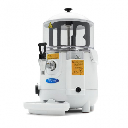 Bar si Terasa - Dispenser ciocolata calda 5 litri alb compact cu temperatura reglabila