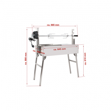 Protap rotisor cu tava si gratar din inox pentru pui, 230V, SGB-8RW [1]