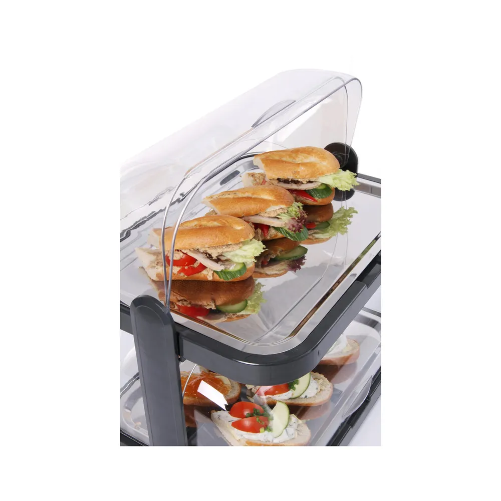 Display rolltop racire, 2 nivele, tava inox, 44x32x44cm [1]