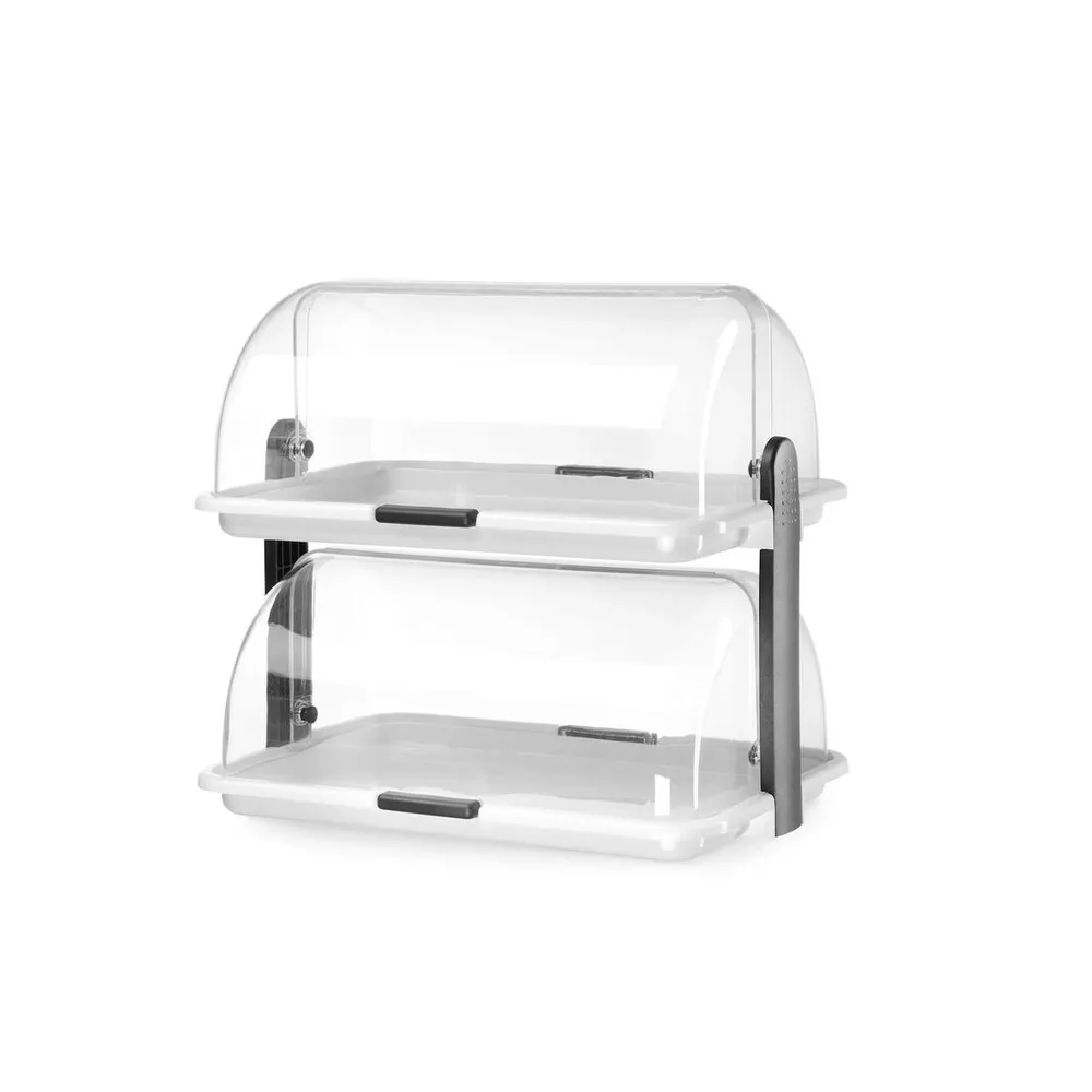 Vitrine neutre - Display top roll dublu, 38x26x35cm, alb, pentru servire