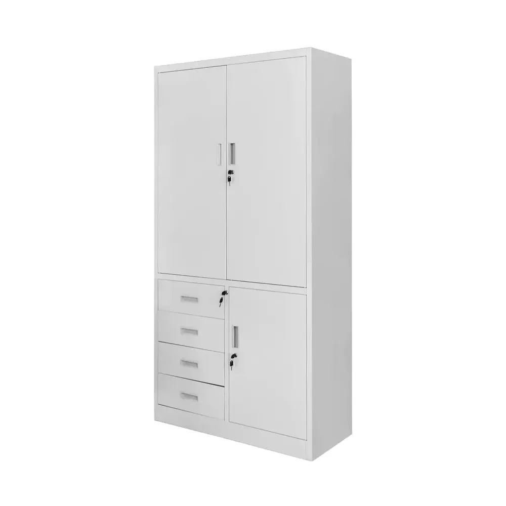 Dulapuri metalice pentru documente - Dulap arhive cu sertare, gri, 90x40x185cm