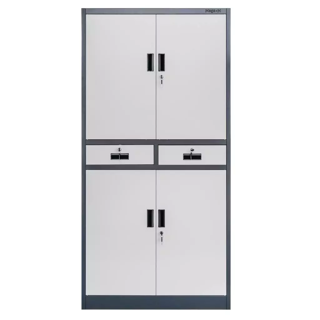 Dulap birou cu sertare, grafit/gri, 90x40x185cm [1]