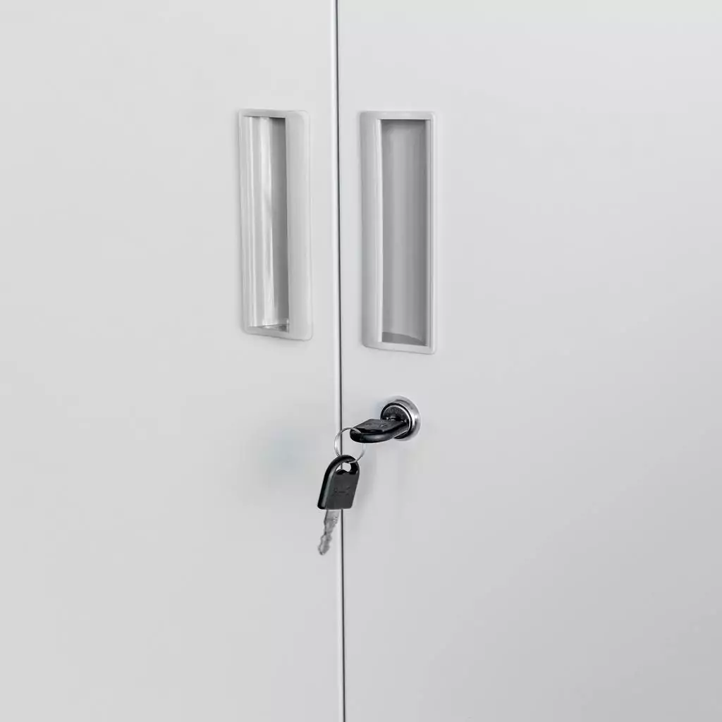 Dulap birou cu sertare, gri, 90x40x185cm [3]
