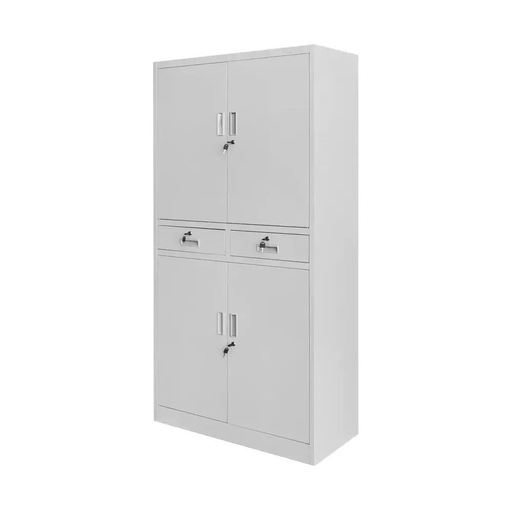 Dulapuri metalice pentru documente - Dulap birou cu sertare, gri, 90x40x185cm