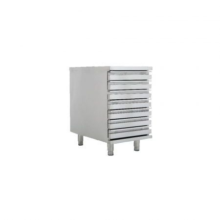 Casete aluat - Dulap cu 7 sertare pentru casete aluat pizza, 600x400x75 mm