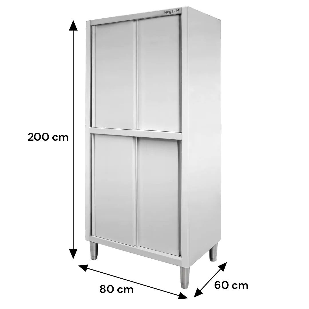 Dulap inox cu usi glisante, fata/verso 80x60x200cm [4]