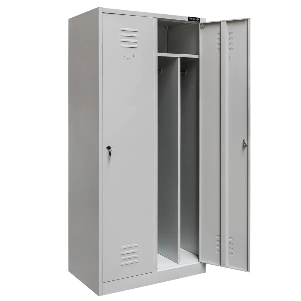 Dulap vestiar 2 usi, cu rafturi, 80x50x180cm [4]
