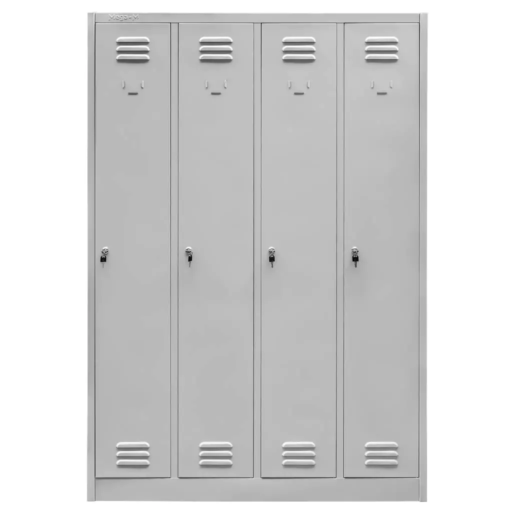 Dulap vestiar 4 usi, gri, 120x50x180cm [1]
