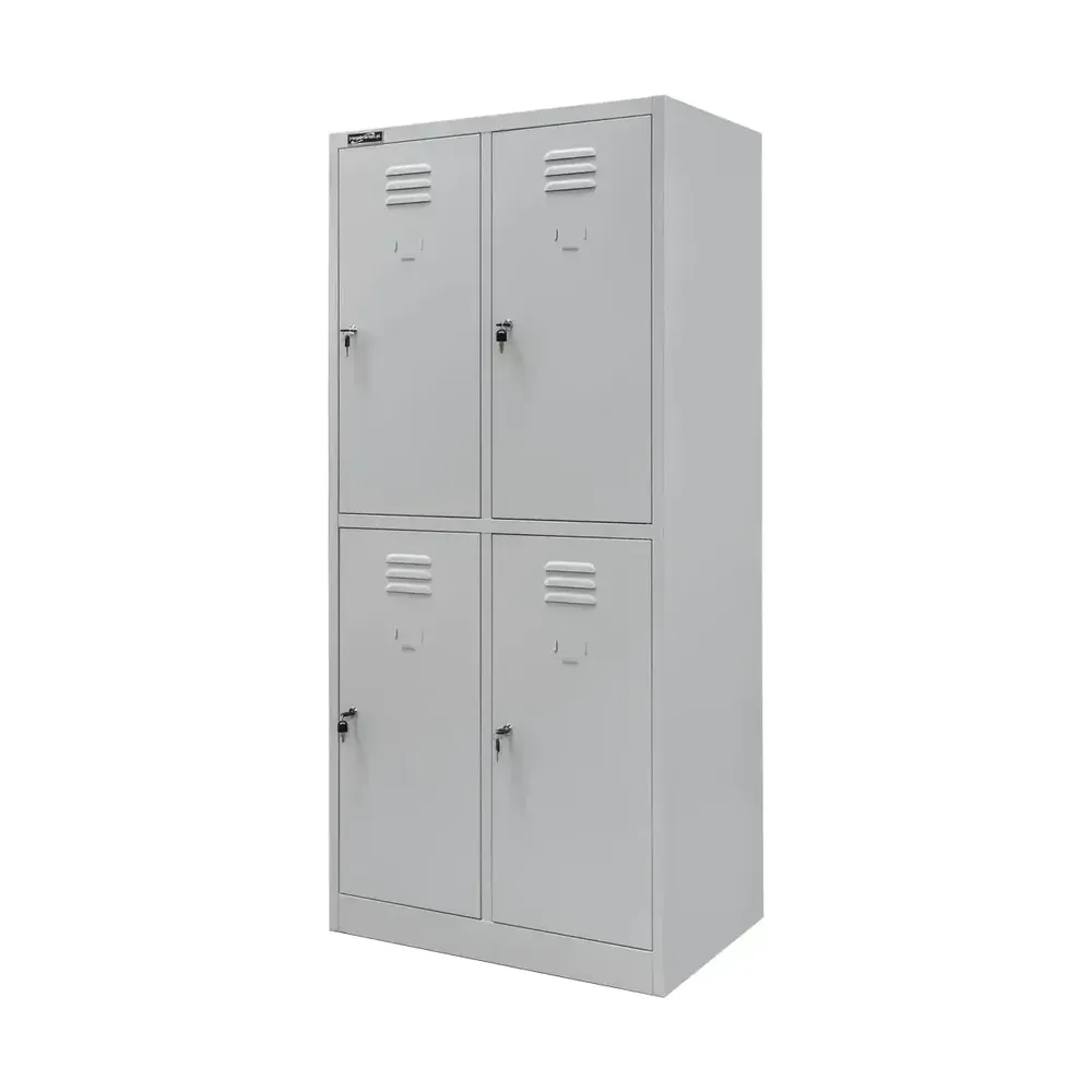 Dotari comerciale - Dulap vestiar cu casete 4 usi, gri, 80x50x180cm