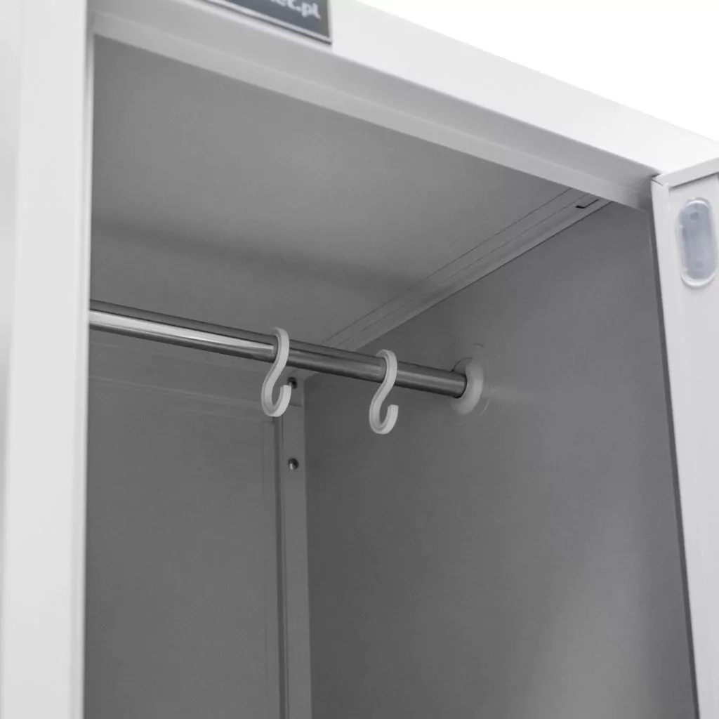 Dulap vestiar tip L 4 usi, gri, 80x50x180cm [3]