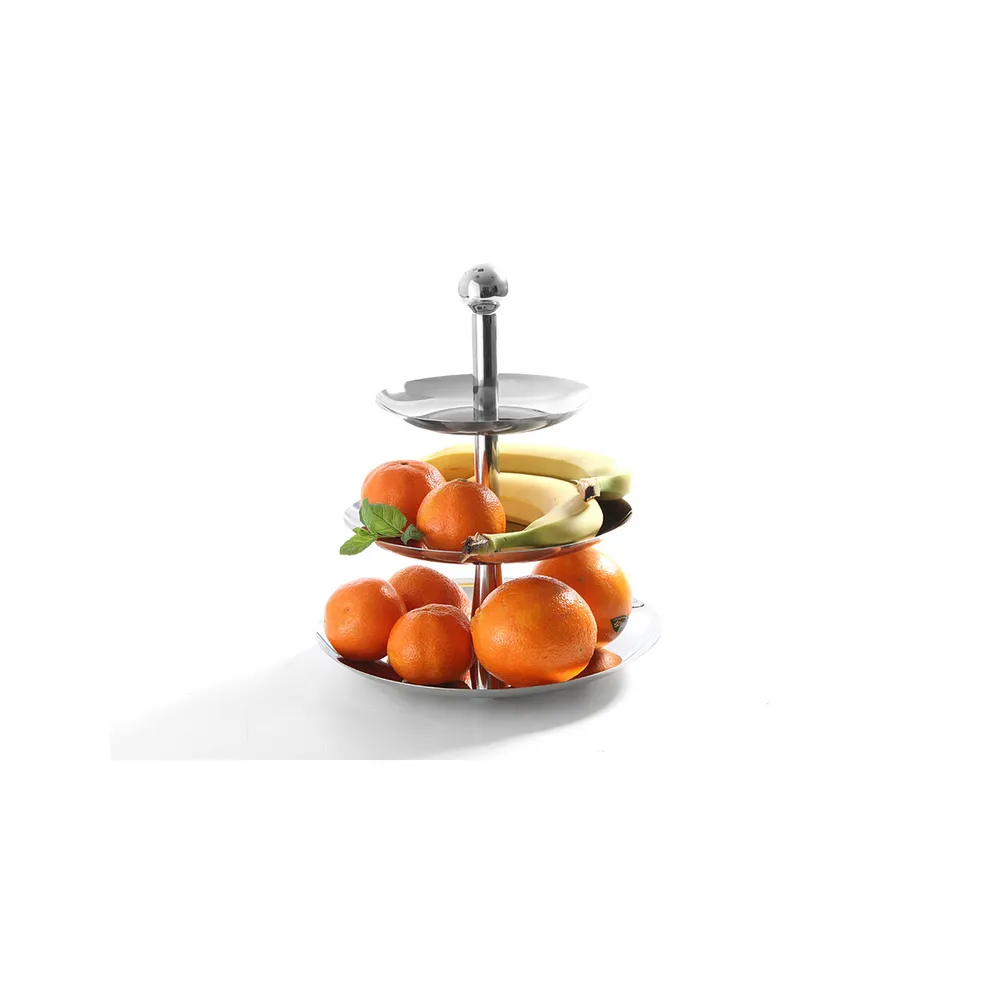 Etajera din inox, cu 3 tavi, pentru servire, 320 mm inaltime [1]