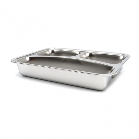 Farfurie 3 compartimente inox, compatibila cu masina de spalat vase [1]