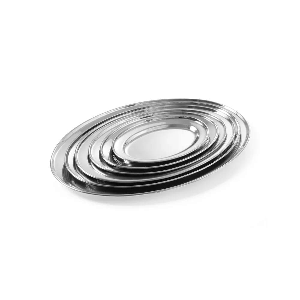 Farfurie ovala inox, 350x220 mm, pentru servire carne [1]