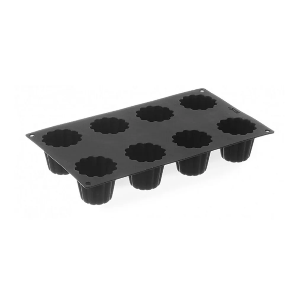 Ustensile patiserie-cofetarie - Forma copt silicon Cannele Bordelais, 8 forme/buc