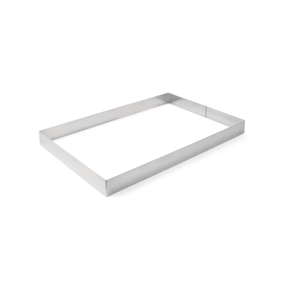 Accesorii patiserie-cofetarie - Forma dreptunghiulara inox pentru cofetarie, 385x285x50 mm