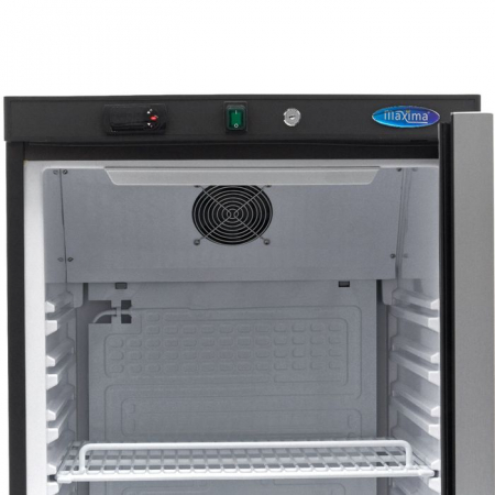 Frigider 400 litri negru cu usa din sticla si 4 rafturi reglabile [2]