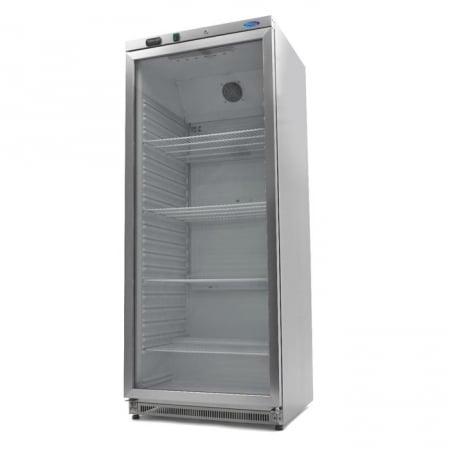 Echipamente Frigorifice - Frigider 600 litri inox cu geam si 3 rafturi gn 2/1 reglabile