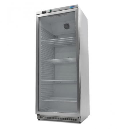Dulapuri frigorifice profesionale - Frigider 600 litri inox cu geam si 4 rafturi reglabile si afisaj