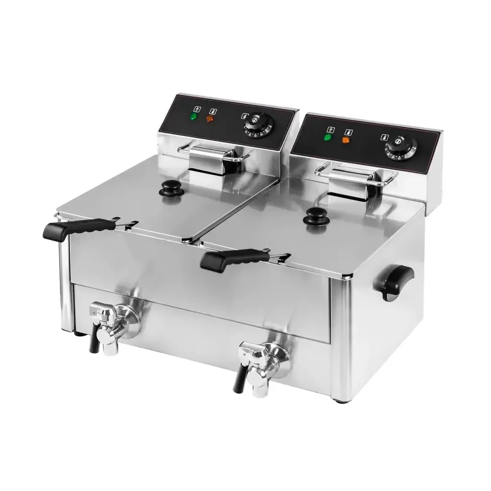 Echipamente Fast-food - Friteuza dubla 2x6L, 2x2.5kW, cu capac