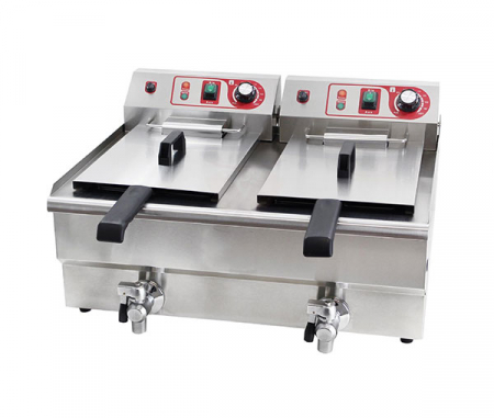 Friteuze profesionale - Friteuza electrica 11+11 litri cu robinet BWF-162P