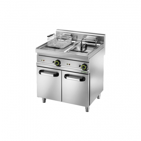Echipamente Fast-food - Friteuza electrica 18+18 litri cu suport, 400V, 23 kW, SFM18D