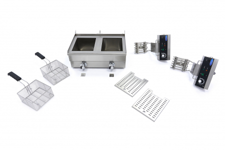 Friteuza electrica cu robinet 2x13L, 2x3000W, 230V [5]